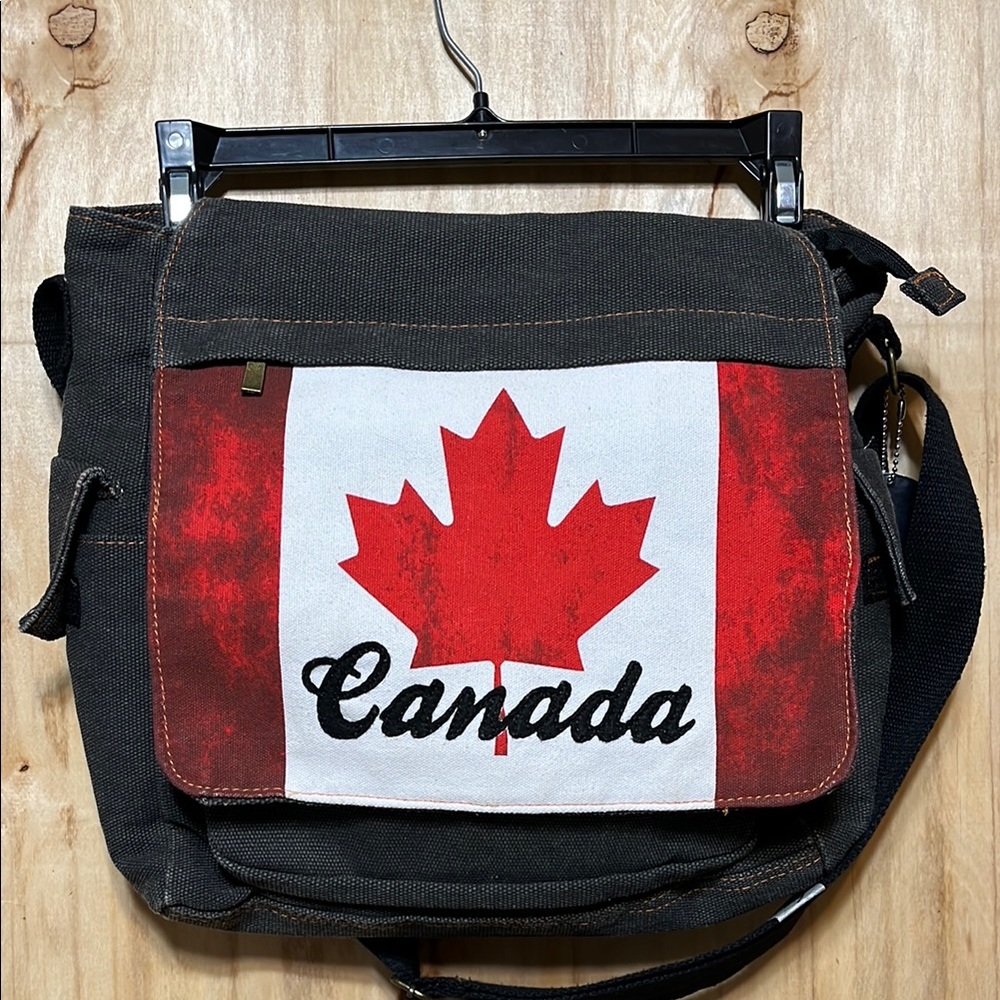 Canada Red and Black Messenger Bag